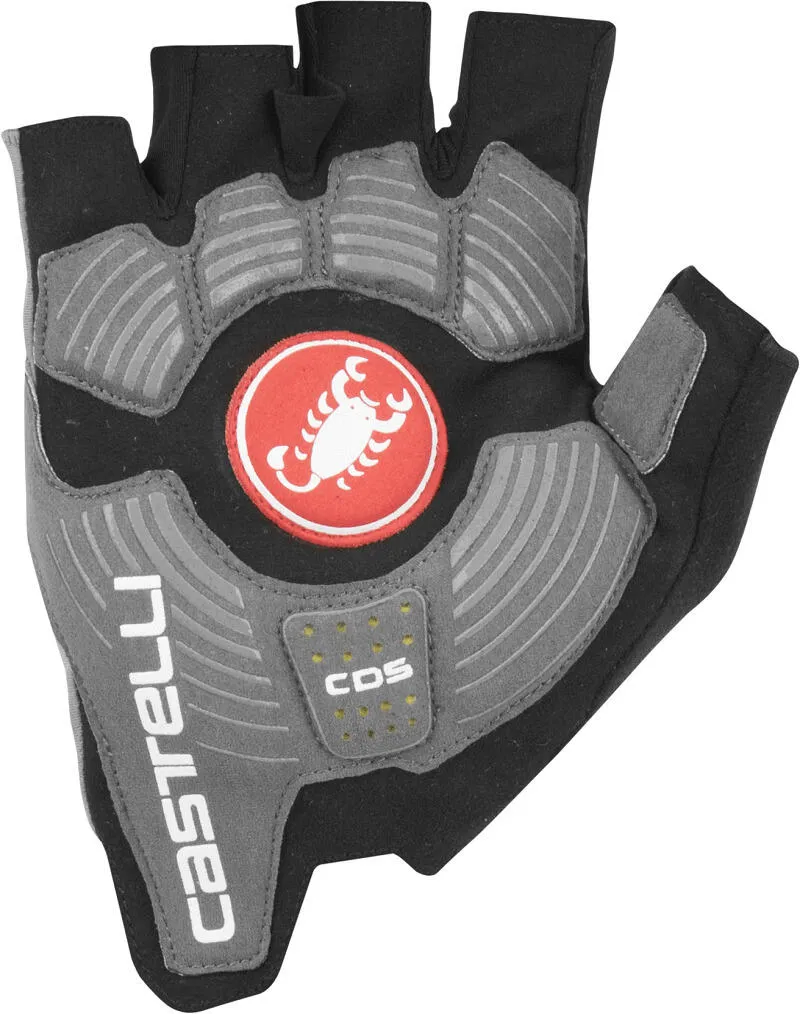 Castelli Rosso Corsa Espresso Mitts in Black-1